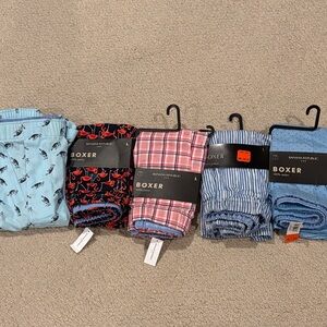 Banana Republic Blue and Red Patterned Cotton Boxers L 5 pairs